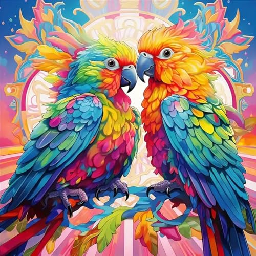 Acudotr Diamond Painting Erwachsene Set, 5D Vogel Diamant Painting Kits Bilder für Erwachsene, DIY Diamant Malerei Diamond Art Kits Set für Wanddekor, Papagei, 30x30cm Acudotr Diamond Painting Erwachsene Set, 5D Vogel Diamant Painting Kits Bilder für Erwachsene, DIY Diamant Malerei Diamond Art Kits Set für Wanddekor, Papagei, 30x30cm von Acudotr