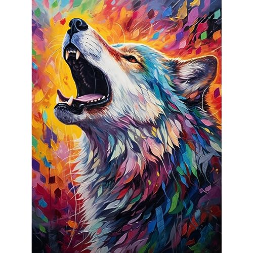 Acudotr Diamond Painting Erwachsene Set, 5D Wolf Diamant Painting Kits Bilder für Erwachsene, DIY Diamant Malerei Diamond Art Kits Set für Wanddekor, 30x40cm Acudotr Diamond Painting Erwachsene Set, 5D Wolf Diamant Painting Kits Bilder für Erwachsene, DIY Diamant Malerei Diamond Art Kits Set für Wanddekor, 30x40cm von Acudotr