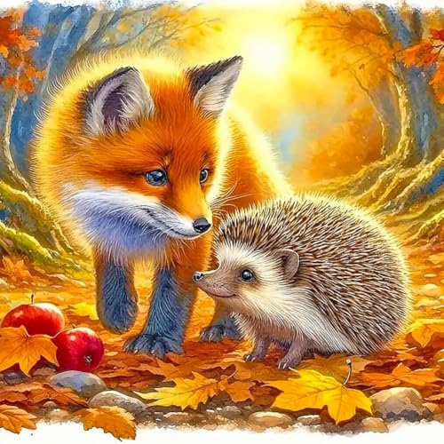 Acudotr Fuchs Diamond Painting Erwachsene Set, 5D Diamant Painting Kits Bilder für Erwachsene, DIY Diamant Malerei Diamond Art Kits Set für Wanddekor, 30x30cm Acudotr Fuchs Diamond Painting Erwachsene Set, 5D Diamant Painting Kits Bilder für Erwachsene, DIY Diamant Malerei Diamond Art Kits Set für Wanddekor, 30x30cm von Acudotr