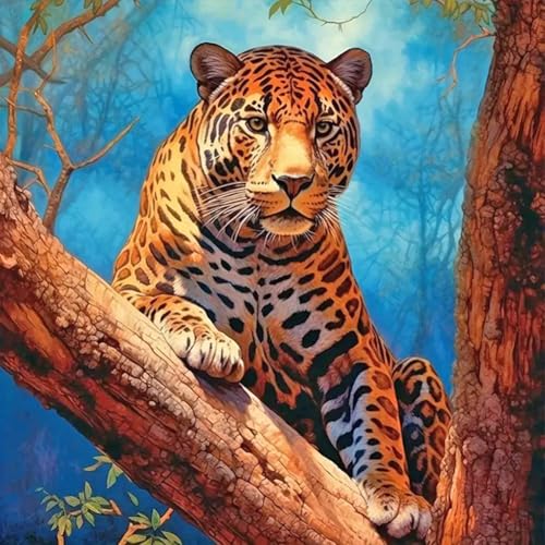 Acudotr Gepard Diamond Painting Erwachsene Set, 5D Diamant Painting Kits Bilder für Erwachsene, DIY Diamant Malerei Diamond Art Kits Set für Wanddekor, 30x30cm von Acudotr