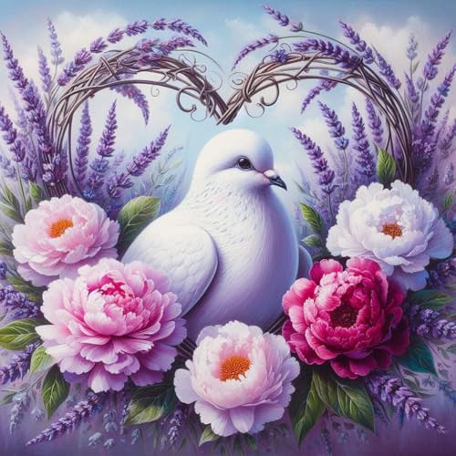 Acudotr Taube Diamond Painting Erwachsene Set, 5D Diamant Painting Kits Bilder für Erwachsene, DIY Diamant Malerei Diamond Art Kits Set für Wanddekor, 30x30cm Acudotr Taube Diamond Painting Erwachsene Set, 5D Diamant Painting Kits Bilder für Erwachsene, DIY Diamant Malerei Diamond Art Kits Set für Wanddekor, 30x30cm von Acudotr