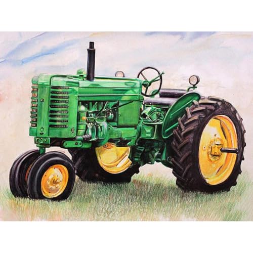 Acudotr Traktor Diamond Painting Erwachsene Set, 5D Diamant Painting Kits Bilder für Erwachsene, DIY Diamant Malerei Diamond Art Kits Set für Wanddekor, 40x30cm von Acudotr