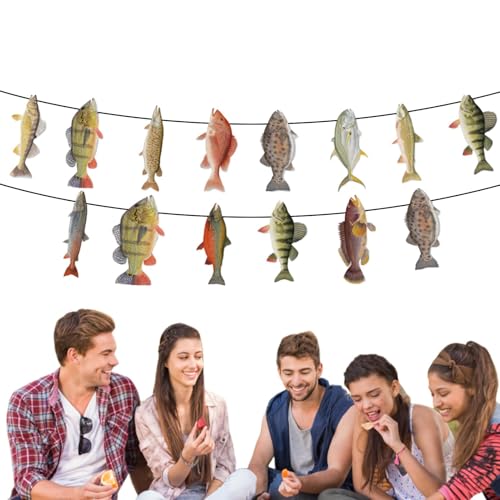 Acunny Angeln Geburtstag Dekorationen, Fisch Dekorationen | Neuheit Angeln Thema Köstlichkeiten Ornament - Party Foto Requisiten, Urlaub Wand Dekoration Acunny Angeln Geburtstag Dekorationen, Fisch Dekorationen | Neuheit Angeln Thema Köstlichkeiten Ornament - Party Foto Requisiten, Urlaub Wand Dekoration von Acunny