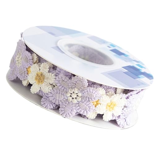 Acunny Blumenspitze, Blumenspitzenbesatz | Sonnenblumen-Spitze zum Nähen | Blumenstoff Verschönerung Handwerk Handwerk Stickprojekte für Hochzeitskleid. von Acunny