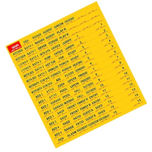 Acunny Etiketten für Schalttafel | Elektrisches Verzeichnis und Aufkleber für Sicherungsgehäuse | Abnehmbare Etiketten zur Kennzeichnung Elektriker für Wohnzimmer, Garten, Schuppen, Scheune, Keller Acunny Etiketten für Schalttafel | Elektrisches Verzeichnis und Aufkleber für Sicherungsgehäuse | Abnehmbare Etiketten zur Kennzeichnung Elektriker für Wohnzimmer, Garten, Schuppen, Scheune, Keller von Acunny