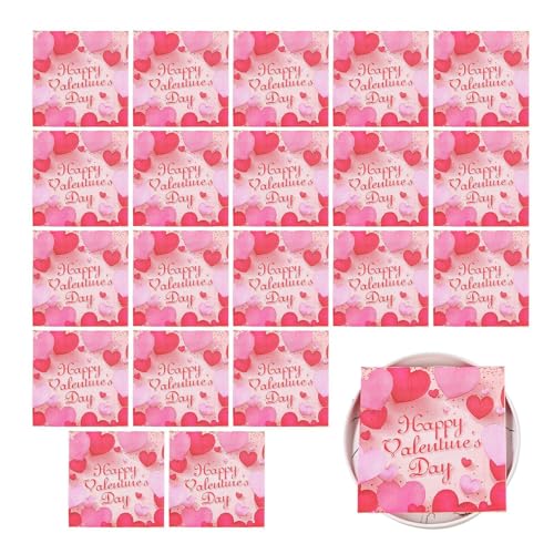 Acunny Gästeservietten Valentinstag, Papierservietten, Herzen, Valentinstagsservietten, Liebeshandtücher | Cocktailservietten in Herzform, 20 Stück, Valentinstag Acunny Gästeservietten Valentinstag, Papierservietten, Herzen, Valentinstagsservietten, Liebeshandtücher | Cocktailservietten in Herzform, 20 Stück, Valentinstag von Acunny