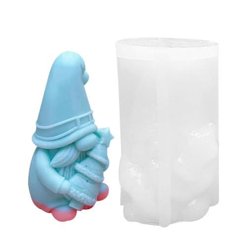 Acunny Gnom-Formen, Silikonformen, Epoxidharz-Ornamentform | Desktop-Ornament-Betonformen, Silikonform zur Kerzenherstellung für die Weihnachtsdekoration von Acunny