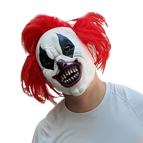 Acunny Gruselige Kopfmaske für Halloween | Clownperücke Rot Horror Glauque – Zubehör für Shows Spiele Streiche Partys Karneval Veranstaltungen Acunny Gruselige Kopfmaske für Halloween | Clownperücke Rot Horror Glauque – Zubehör für Shows Spiele Streiche Partys Karneval Veranstaltungen von Acunny