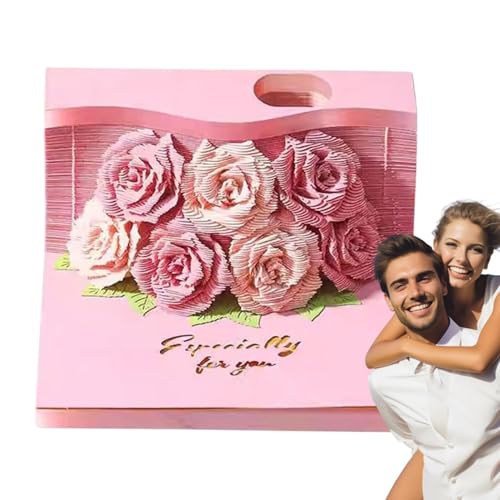 Acunny Kalenderblock, Blumen-Tischkalender | Büro-Notizblock mit Blumenmuster, abnehmbar, für Schüler und Lehrer, Schreibwaren-Ornament für von Acunny