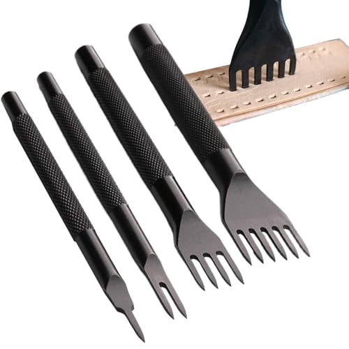 Acunny Leder Locher Set Leder Locher | Krallenwerkzeug für Gürtellochstanzer Lochstanzer, Schnürung Nähstanzer, Professionelle Arbeit Handwerkzeug Set, 1/2/4/6 von Acunny