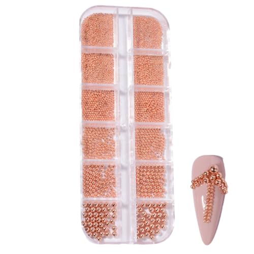 Acunny Nagelperlen, winzige Nagelperlen, Nagelnieten, 3D Gemischte Größen Winzige Maniküre Silber Gold Gold Kaviar Perlen Dekorationen für Schmuck Acunny Nagelperlen, winzige Nagelperlen, Nagelnieten, 3D Gemischte Größen Winzige Maniküre Silber Gold Gold Kaviar Perlen Dekorationen für Schmuck von Acunny