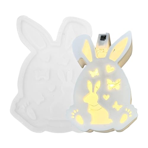 Acunny Osterformen zum Gießen aus Harz, Osterhasen Keksformen, handgefertigte hohle Osterhasen-Epoxidharz-Gießform | Formen für Dekoration von Acunny