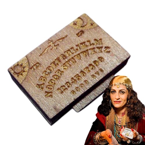 Acunny Ouija-Brett – Ouija-Brett aus Holz mit Vintage-Alphabet und Brett – Werkzeuge für Wahrsagen, mit Schublade, Landschaftsdekoration, für Wohnzimmer, Familientreffen, Haus, Schlafzimmer, Party von Acunny