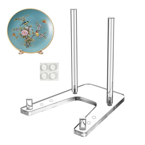 Acunny Plate Display Stand,Verstellbare Acryl Staffeleien | Klare Staffeleien Verstellbarer Halter Für Handy Kunstwerke Postkarten Ablage Fotoalbum Schreibtisch Tablet von Acunny