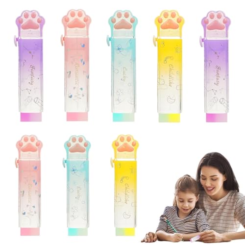 Acunny Radiergummi, Katzenpfotenradiergummi, einziehbar, 8 x Gummi-Push-Pull-Radiergummi | Schreibwaren-Zubehör, niedlicher Gummi für lustige Radierer zum Schreiben und Zeichnen Acunny Radiergummi, Katzenpfotenradiergummi, einziehbar, 8 x Gummi-Push-Pull-Radiergummi | Schreibwaren-Zubehör, niedlicher Gummi für lustige Radierer zum Schreiben und Zeichnen von Acunny