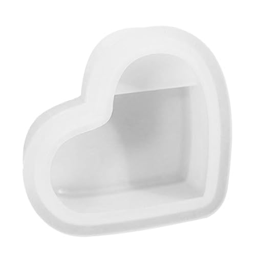 Acunny Silikonform für Seife, Herzkerzenform, 3D Silikon-Bastelform, Seifenherstellungszubehör, flexibler Betonschimmel für Epoxidharz, Gips von Acunny