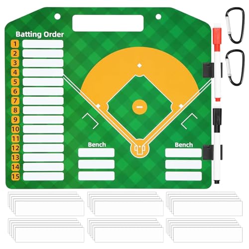 Acunny Softball-Ausrichtungstafel für Pirogen, Baseball-Ausrichtungstafel | trocken abwischbare Trainer-Programmiertafel, magnetisch, 2 Marker enthalten, Pirog-Anzeige, Acunny Softball-Ausrichtungstafel für Pirogen, Baseball-Ausrichtungstafel | trocken abwischbare Trainer-Programmiertafel, magnetisch, 2 Marker enthalten, Pirog-Anzeige, von Acunny