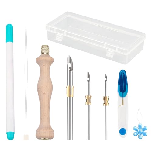 Acunny Stanznadel-Set, Nadel-Punsch-Kits für Erwachsene, verstellbares Nadel-Set, Stickwerkzeug mit Aufbewahrungsbox für Ostern für Erwachsene Anfänger von Acunny