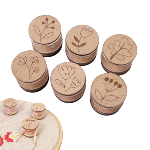 Acunny Stickgarnspulen, Stickgarnspulen | 6 x magnetische Pflegerhalter | Handbedarf, Kordel-Organizer für Kreuzstichnähte von Acunny