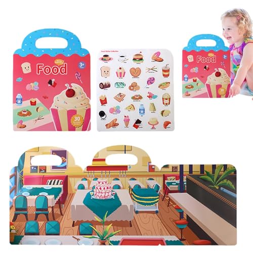 Acunny Stilles Stickerbuch, wasserdicht, englische Wörter, selbstklebend, ruhige Zeitaktivitäten, Lernspielzeug für und Mädchen Acunny Stilles Stickerbuch, wasserdicht, englische Wörter, selbstklebend, ruhige Zeitaktivitäten, Lernspielzeug für und Mädchen von Acunny