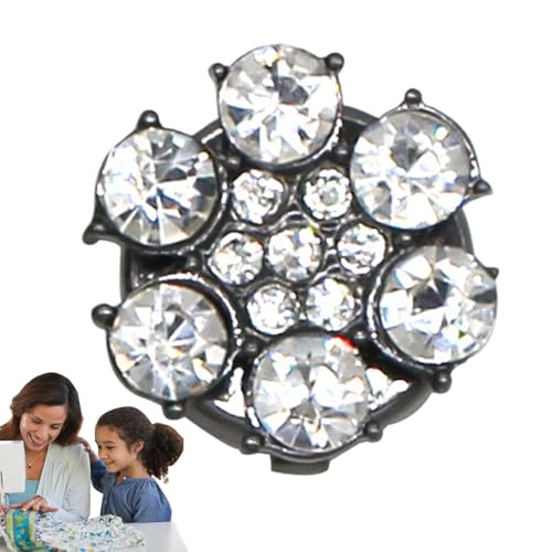 Acunny Strass-Knöpfe für Kleidung, Strass-Knopfabdeckungen | Modeschmuck-Knöpfe für Kleidung – Strass-Verzierungsknöpfe, abnehmbare Hemdknöpfe, nahtlose Knöpfe von Acunny
