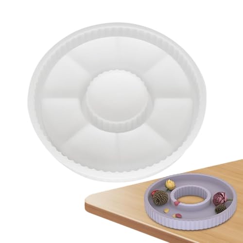 Acunny Tablett-Formen für Epoxidharz, Silikonform – Schmuckschmuck-Form mit Loch, dicke Schmucktabletts für Schmuck, einzigartiger Harzbeton, Schmucksteinform von Acunny