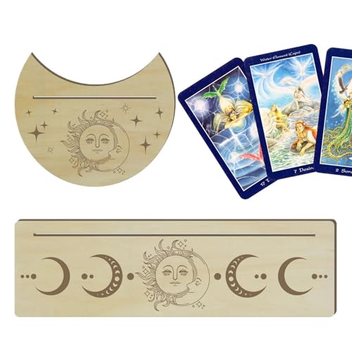 Acunny Tarotkartenhalter aus , 2 Tarotkartenhalter – Tarotständer aus , rechteckiger Kartenhalter, mondförmiger Kartenhalter für Dekoration Acunny Tarotkartenhalter aus , 2 Tarotkartenhalter – Tarotständer aus , rechteckiger Kartenhalter, mondförmiger Kartenhalter für Dekoration von Acunny