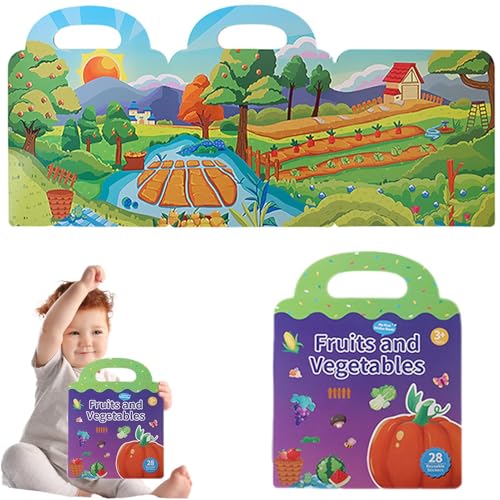 Acunny Wiederverwendbares Stickerbuch, leises Stickerbuch, englische Wörter, selbstklebend, ruhige Zeitaktivitäten, Lernspielzeug für und Mädchen Acunny Wiederverwendbares Stickerbuch, leises Stickerbuch, englische Wörter, selbstklebend, ruhige Zeitaktivitäten, Lernspielzeug für und Mädchen von Acunny