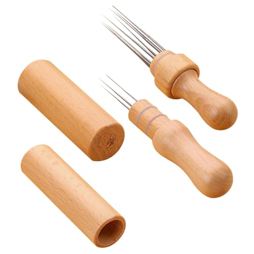 Acunny Wollfilzset, Filznadeln, Stanznadel-Set mit Holzgriff, 2X Filzwerkzeuge mit Massivholzgriff, handgefertigte Wollfilznadeln Werkzeuge für Anfänger und Enthusiasten Acunny Wollfilzset, Filznadeln, Stanznadel-Set mit Holzgriff, 2X Filzwerkzeuge mit Massivholzgriff, handgefertigte Wollfilznadeln Werkzeuge für Anfänger und Enthusiasten von Acunny