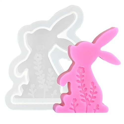 Osterhase Silikonform, Ostern Kaninchen Silikonformen Gießformen, Ostern Gießformen Silikon Osterhase Silikonform Sojawachs Kerzen, Handwerk von Acunny