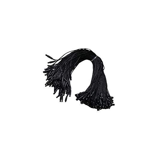 Acuteye 1000 Stück 19,1 cm lange Nylonschnur, einfach und schnell zu befestigen, Nylon-Schnappverschluss, Hakenverschluss für Kleidung, Etiketten, Preisschilder, Schuhe, Gepäcketiketten (schwarz) von Acuteye