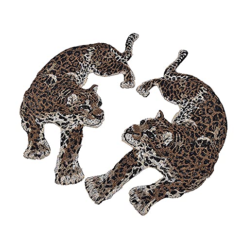 Acxico 1 Paar Aufnäher mit Leoparden-Stickerei für Mäntel, Jacken, Jeans, Applikation, zum Aufnähen. Acxico 1 Paar Aufnäher mit Leoparden-Stickerei für Mäntel, Jacken, Jeans, Applikation, zum Aufnähen. von Acxico