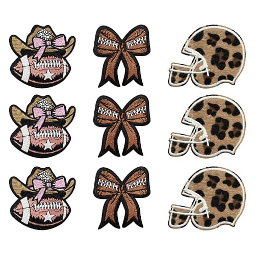 NOIAFZY Aufnäher zum Aufbügeln, Denim-Rugby-Element, bestickte Applikation für Rugby-Team-Uniformen, DIY-Rucksack-Dekoration, Jeans und Jacke, 9 Stück von Acxico