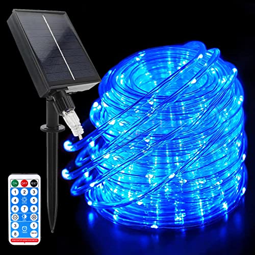 Acxilexy Solar Lichterkette, 22 M 200 LEDs Wasserdicht Flexible Solar Lichtschlauch, LED Schlauch Lichterkette PVC Rope mit 8 Beleuchtungsmodi für Aussen, Innen, Party und Weihnachten Deko von Acxilexy