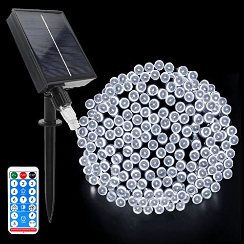 Acxilexy Solar Lichterkette Aussen, 22M 200 LED Kupferdraht Lichterketten, 8 Lichtmodi, Fernbedienung&Timer, IP65 Wetterfest Solar Lichterkette Deko für Balkon Garten Hochzeiten Terrasse von Acxilexy