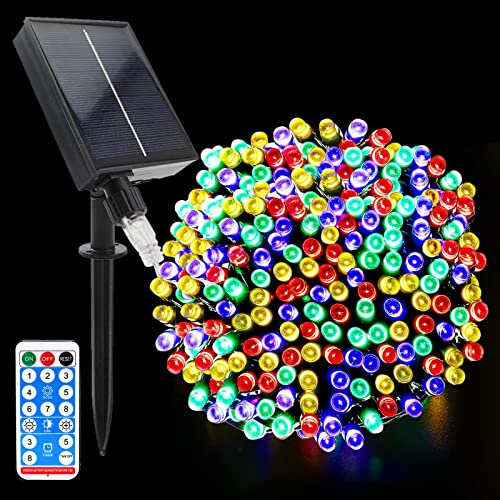 Acxilexy Solar Lichterkette Aussen, 22M 200 LED Kupferdraht Lichterketten, 8 Lichtmodi, Fernbedienung&Timer, IP65 Wetterfest Solar Lichterkette Deko für Balkon Garten Hochzeiten Terrasse von Acxilexy