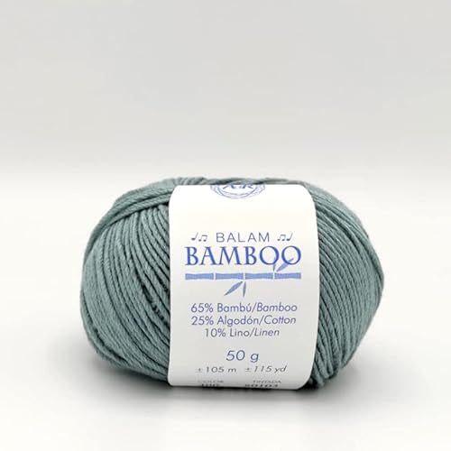 Bambus- und Baumwollgarn zum Stricken (Aquamarin) von AdR Lanas