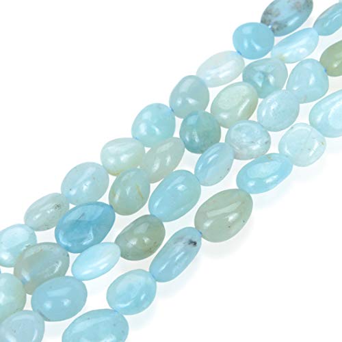 1 Strand Natural Amazonite Amazonstone Gemstone 9-12mm Free Form Oval Rice Stone Beads 15 inch for Jewelry Craft Making GZ12-6 von Adabele
