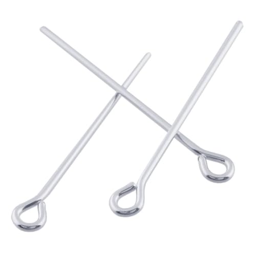 1000 Stück versilberte Ösennadeln, 18 mm, Schmuckzubehör (Draht 0,7 mm / 21 Gauge) Bulk für DIY Handwerk Schmuckherstellung CF157-18 von Adabele