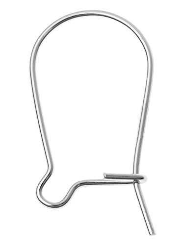 10pcs Sterling Silver Kidney Earring Hooks 18mm Ear Wire Earwire Connectors (wire ~0.7mm) SS327 von Adabele