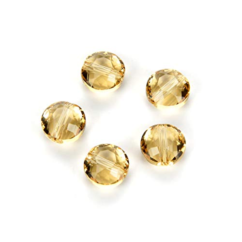 25 Stück Adabele österreichische 8 mm facettierte runde flache Münzen-Kristallperlen Goldgelb Champagner kompatibel mit Swarovski Preciosa 5052 SSMR828 25 Stück Adabele österreichische 8 mm facettierte runde flache Münzen-Kristallperlen Goldgelb Champagner kompatibel mit Swarovski Preciosa 5052 SSMR828 von Adabele