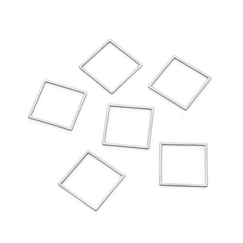 50 Stück Adabele 304 Grade chirurgischer Edelstahl, hypoallergen, quadratisch, Perlen-Glieder, Schmuck, 20 mm, geometrischer Stecker, offener Lünettenrahmen, SJF73-3 50 Stück Adabele 304 Grade chirurgischer Edelstahl, hypoallergen, quadratisch, Perlen-Glieder, Schmuck, 20 mm, geometrischer Stecker, offener Lünettenrahmen, SJF73-3 von Adabele
