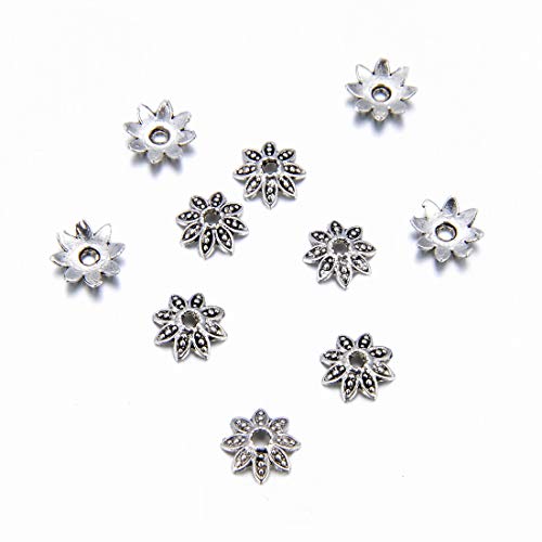 800 Stück Perlenkappen mit 8 Blütenblüten, Perlenkappen, 7 mm, antikes Silber, für Halsketten, Armbänder, Ohrringe, DIY, Handwerk, Schmuckherstellung, MC-AB13 800 Stück Perlenkappen mit 8 Blütenblüten, Perlenkappen, 7 mm, antikes Silber, für Halsketten, Armbänder, Ohrringe, DIY, Handwerk, Schmuckherstellung, MC-AB13 von Adabele