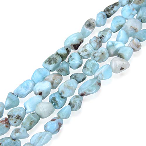Adabele 5 Strands Natural Larimar Gemstone 6-9mm Small Free Form Oval Rice Stone Beads for Jewelry Craft Making GZ11-16 Adabele 5 Strands Natural Larimar Gemstone 6-9mm Small Free Form Oval Rice Stone Beads for Jewelry Craft Making GZ11-16 von Adabele