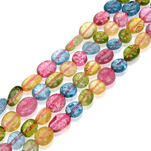 Adabele 5 Strands Natural Multi Color Crystals Gemstone 8-13mm Free Form Oval Rice Stone Beads for Jewelry Craft Making GZ12-71 Adabele 5 Strands Natural Multi Color Crystals Gemstone 8-13mm Free Form Oval Rice Stone Beads for Jewelry Craft Making GZ12-71 von Adabele