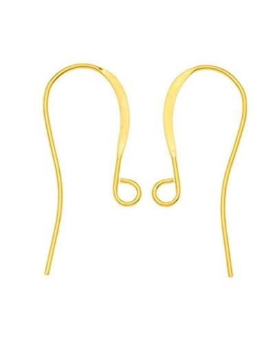 Adabele 50 Stück hypoallergene, starke Fisch-Ohrringhaken, 18 Karat Gelbgold, Ohrdrahtverbinder (0,8 mm/20 Gauge) für DIY Handwerk Ohrringe Schmuckherstellung CF244-2 von Adabele
