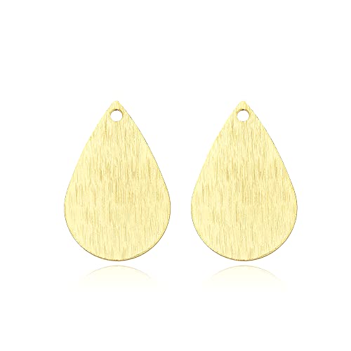 Adabele BF-A12 Tropfenanhänger, anlaufgeschützt, 18 mm, 18 Karat Gelbgold, gebürstetes Messing, Ohrringe, für Bastelarbeiten, Schmuckherstellung, 10 Stück Adabele BF-A12 Tropfenanhänger, anlaufgeschützt, 18 mm, 18 Karat Gelbgold, gebürstetes Messing, Ohrringe, für Bastelarbeiten, Schmuckherstellung, 10 Stück von Adabele