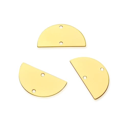Adabele BFW-A40 Anlaufgeschützte, halbrunde Halbrundverbinder, 21 mm, 20 Stück, 18 Karat Gelbgold vergoldet für Bastelarbeiten, Schmuckherstellung Adabele BFW-A40 Anlaufgeschützte, halbrunde Halbrundverbinder, 21 mm, 20 Stück, 18 Karat Gelbgold vergoldet für Bastelarbeiten, Schmuckherstellung von Adabele