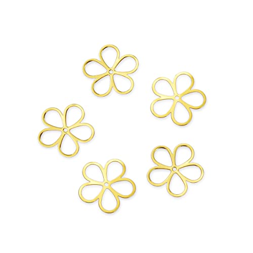 Adabele BFW-B8 10 Stück anlaufgeschützte Blumen-Perlen-Verbindungsstücke, 18 Karat Gelbgold, für Bastelarbeiten, Schmuckherstellung, 10 Stück Adabele BFW-B8 10 Stück anlaufgeschützte Blumen-Perlen-Verbindungsstücke, 18 Karat Gelbgold, für Bastelarbeiten, Schmuckherstellung, 10 Stück von Adabele