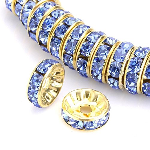 Adabele CF7-1014 Kristall-Strass-Abstandshalter, lose runde Perlen, Güteklasse A, 10 mm, vergoldetes Messing, 200 Stück Adabele CF7-1014 Kristall-Strass-Abstandshalter, lose runde Perlen, Güteklasse A, 10 mm, vergoldetes Messing, 200 Stück von Adabele